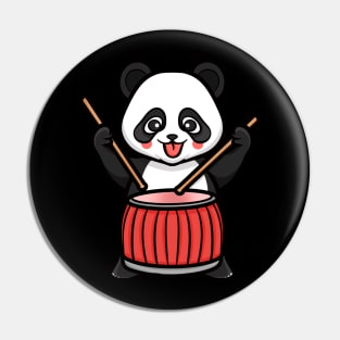 Drummer Panda Pin