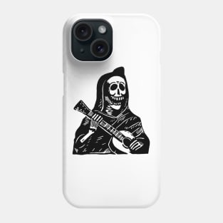 Day of the dead - Skeleton playing guitar Phone Case