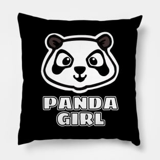 Cute Kawaii Panda Girl Pillow