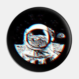 3D Astronaut Graphic Design Pin