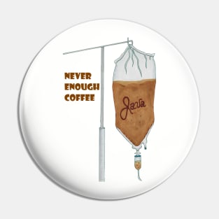 Never Enough Coffee Pin