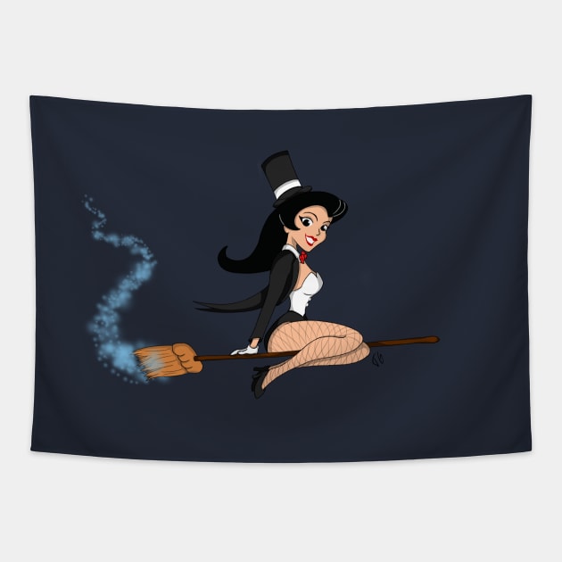 Bewitching Zatanna Tapestry by Klitch13