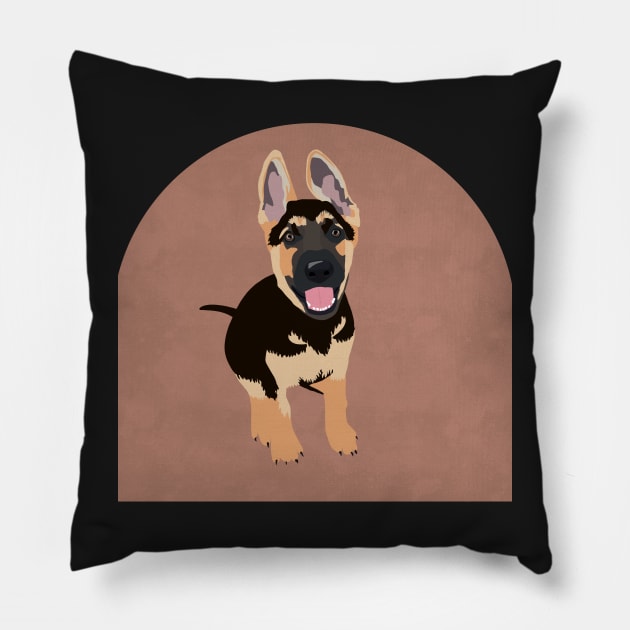 German Shepherd Puppy Pillow by quirkyandkind