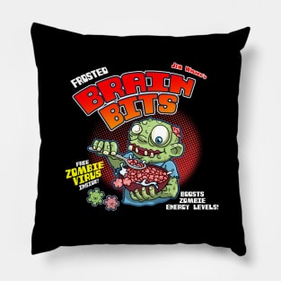 Cute Zombie Eating Brains Breakfast Cereal For Zombie Lovers Pillow