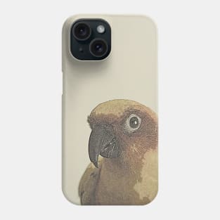 Muted sun Conure Art Phone Case