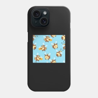 Oh Honey! on blue Phone Case