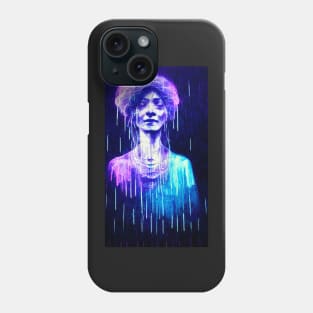 Haunting Woman in the Rain Phone Case