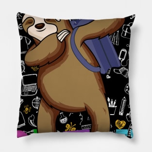 Diving Into pre-k Shirts Dabbing Sloth Students Back To School Gifts Pillow