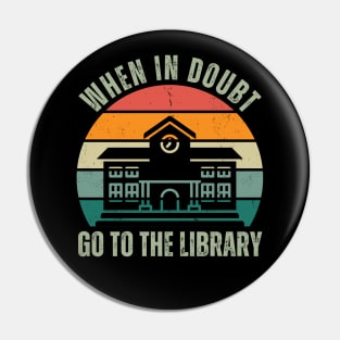 Book Lover Retro Pin