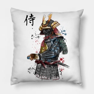 Samurai Watercolor Pillow