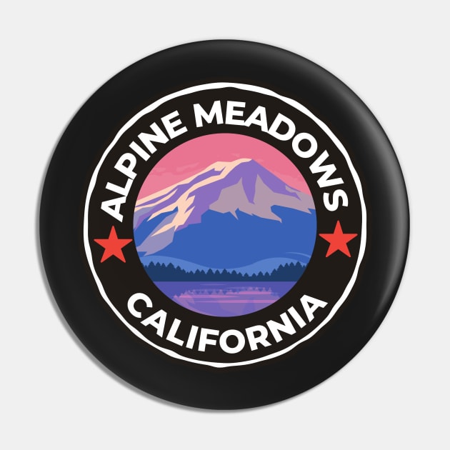 Alpine Meadows Ski Snowboard Mountain California Yosemite - Travel Pin by Famgift