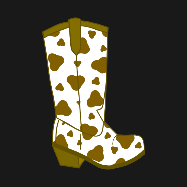 BROWN Cow Spots Cowboy Boots by SartorisArt1