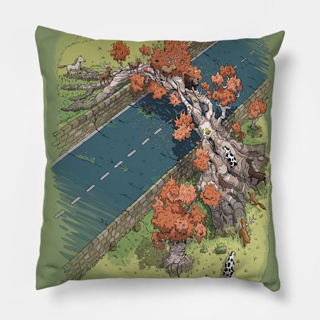 Conecting Nature Pillow by Moi Escudero