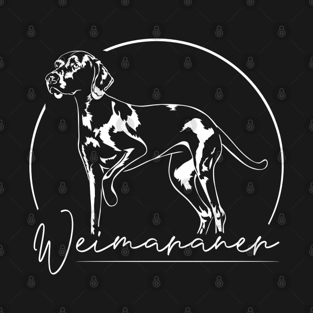 Weimaraner dog lover portrait by wilsigns