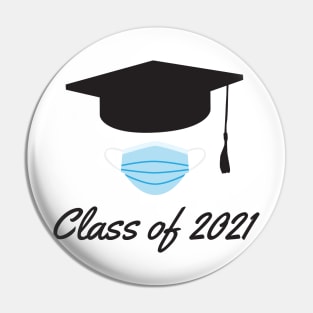 Class of 2021 - Academic cap and face mask Pin