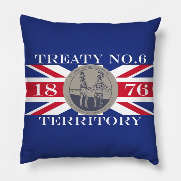 Treaty Six First Nations Flag Pillow by PK Halford