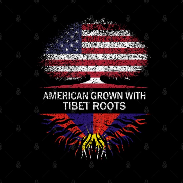 American Grown with Tibet Roots USA Flag by silvercoin