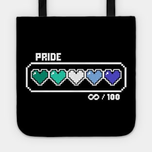 MLM Gay Pride Videogame Life Bar Hearts Tote