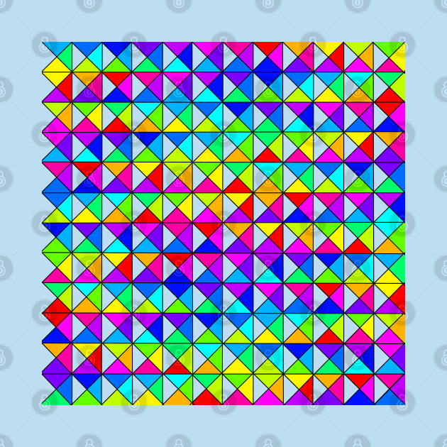 Colorful Diamond Square Quarter Transparent by XTUnknown