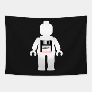 White Minifig with "MINIFIG VERSION 1.1" Tapestry