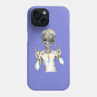Alien doing the Victory Sing. Phone Case