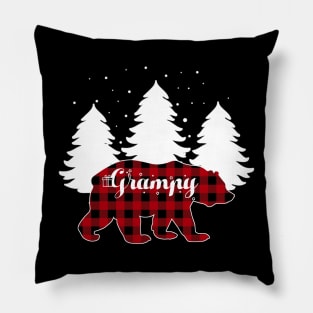 Buffalo Red Plaid Grampy Bear Matching Family Christmas Pillow