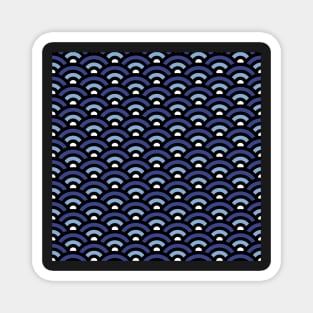 Seigaiha Blue Pattern Magnet
