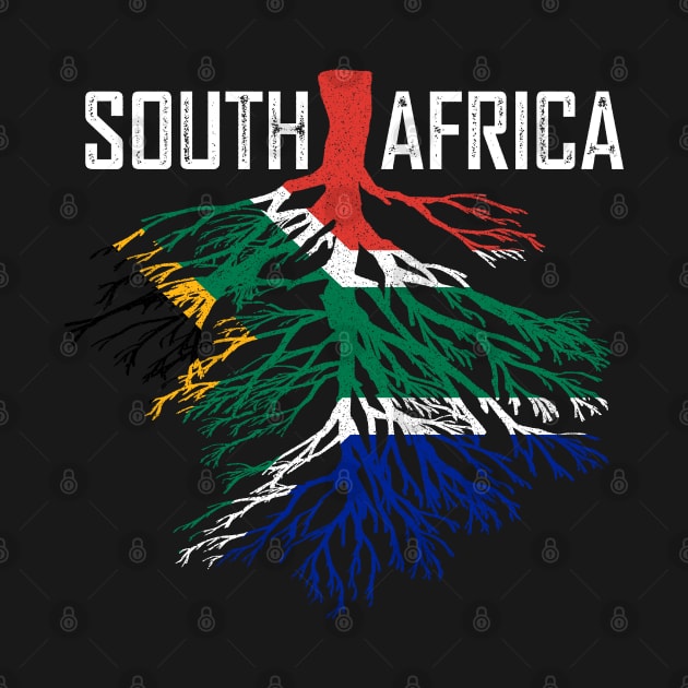 South Africa Roots South African Flag Gift by BraaiNinja