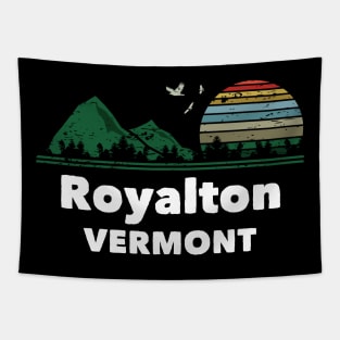 Mountain Sunset Flying Birds Outdoor Royalton Vermont Tapestry