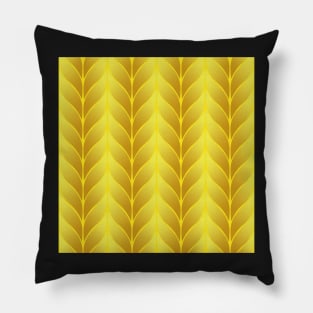Yellow Leaf Tile Pattern Pillow