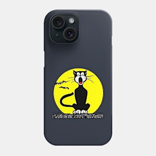 Black Cat On Fence Phone Case