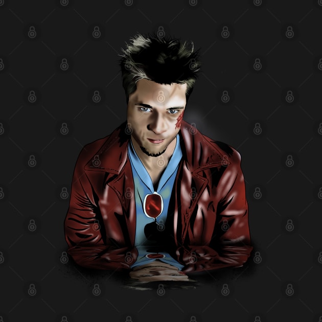 Tyler Durden Stare by Danispolez_illustrations