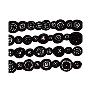 Abstract Black And White Circles T-Shirt