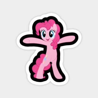 Laughing Pink Party Horse Magnet