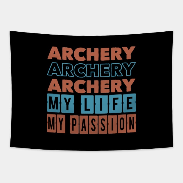 Archery Sport Design for Archers Tapestry by etees0609