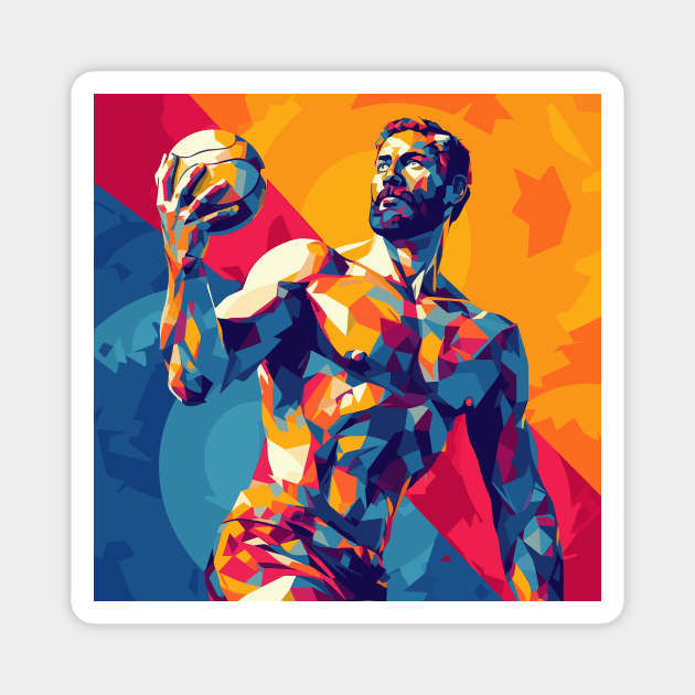 pool gladiators, waterpolo wallart v2 Magnet by H2Ovib3s