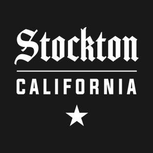 Stockton California USA Cool Vintage Font T-Shirt