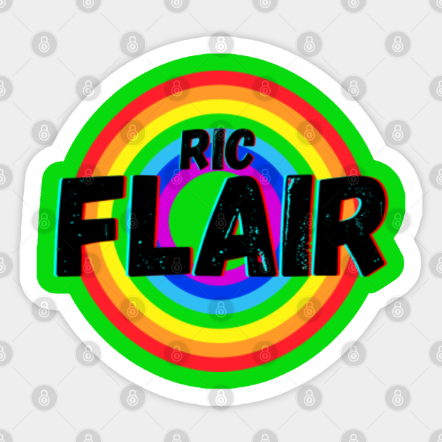 Ric Flair- vintage Retro Rainbow Style warriors design Wrestlers-gift - Ric Flair - Sticker