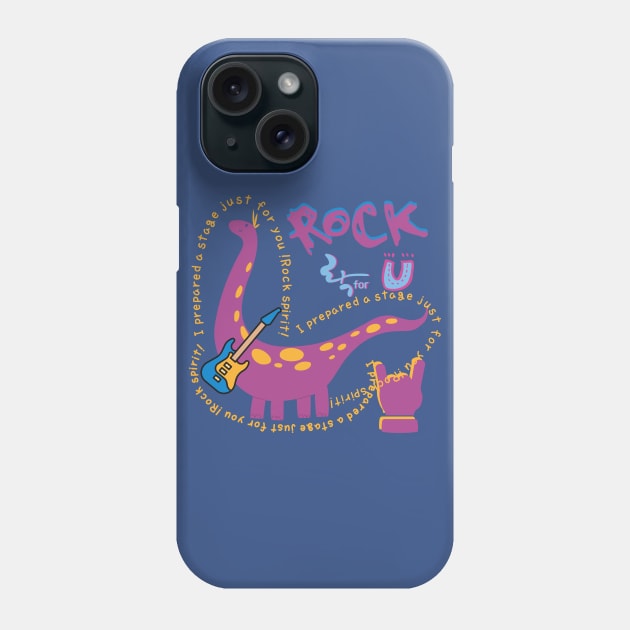 rock spirit, dinosaur Phone Case by zzzozzo