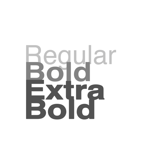 Light Regular Bold and Extra Bold by nickbuccelli