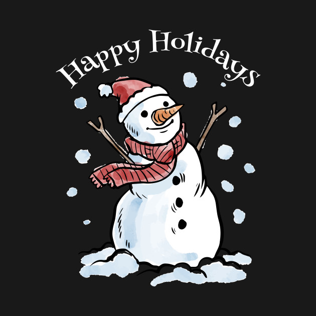 Disover Snowman Happy Holidays - Snowman - T-Shirt