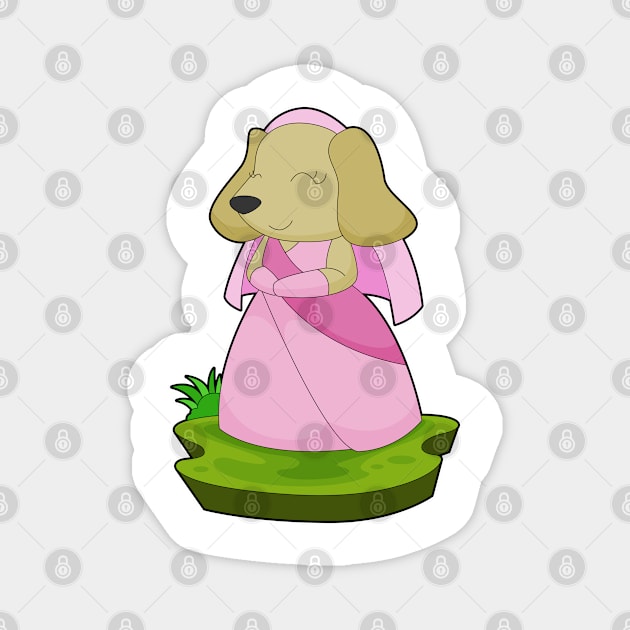 Dog Bride Veil Wedding Magnet by Markus Schnabel