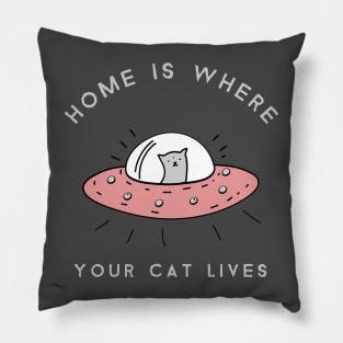 Home is where your cat lives Pillow