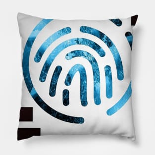 Blue footprint Pillow