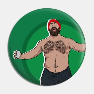 Jason Kelce celebrating Pin