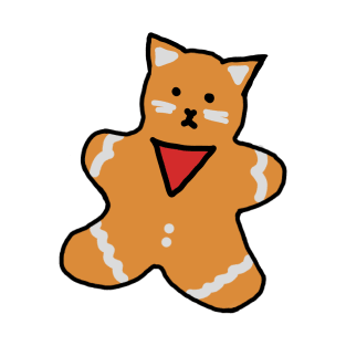 Gingerbread Merlin Cat T-Shirt