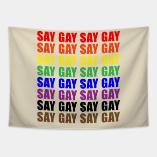 SAY GAY Rainbow Tapestry