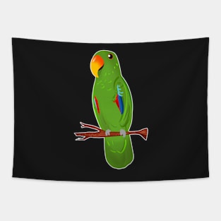 Ekkie Cute green Eclectus Parrot for parrot lovers Tapestry