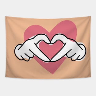 Gloves Heart Tapestry