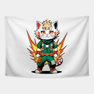 Bakugo Cat - Explosive Energy Tapestry